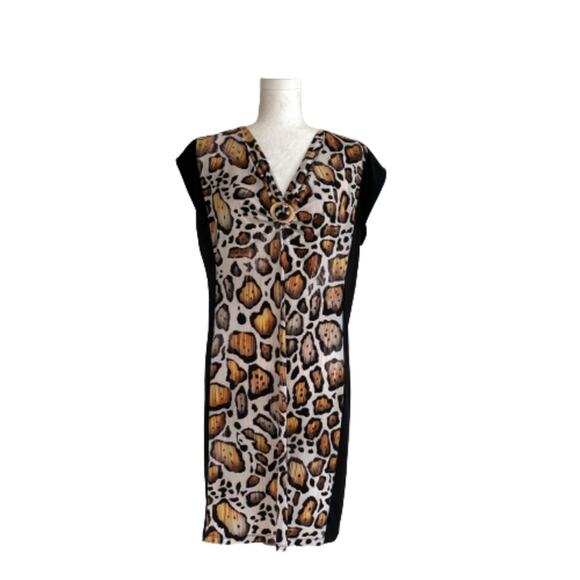 Peter Nygard Cheetah Animal Print Jersey Stretch Sheath Dress Size MP NEW - Picture 12 of 12